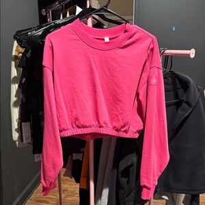 ALO Yoga Pink Cropped Sweatshirt